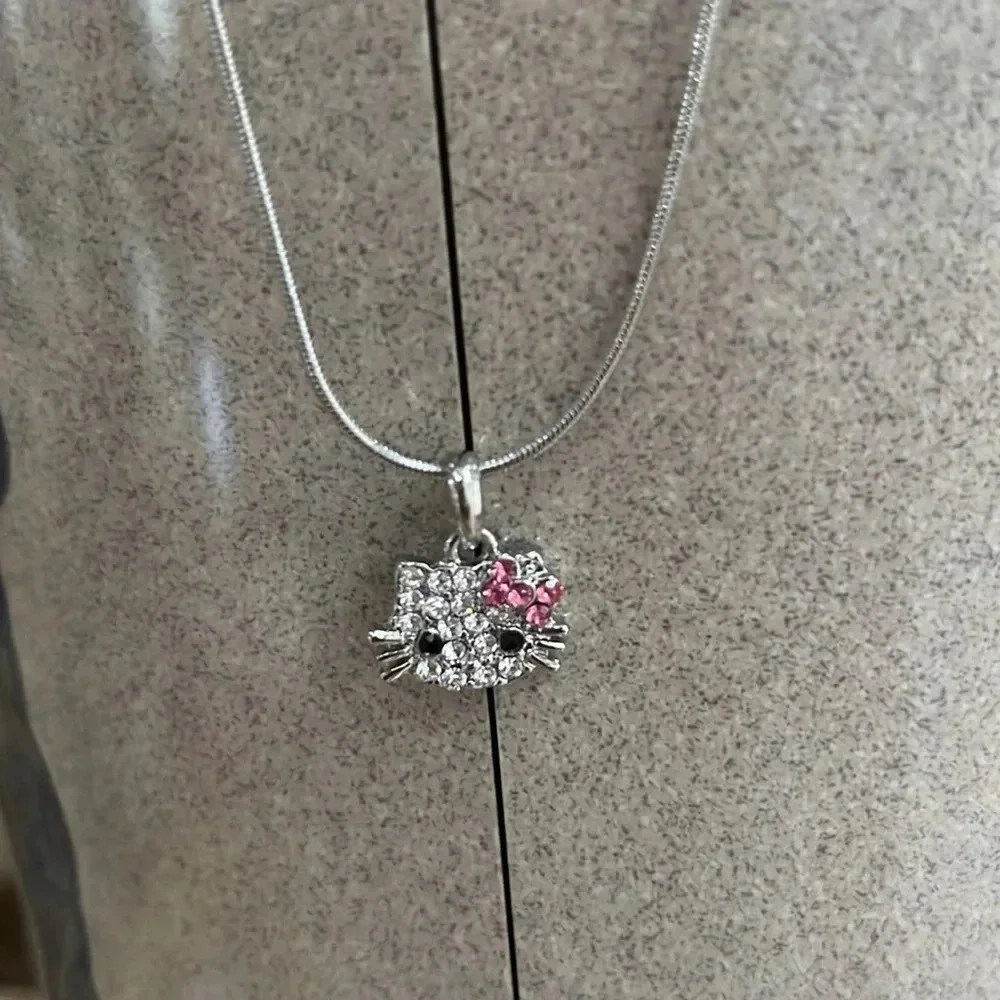 New Stainless Steel Hello Kitty Necklace 18” inches long